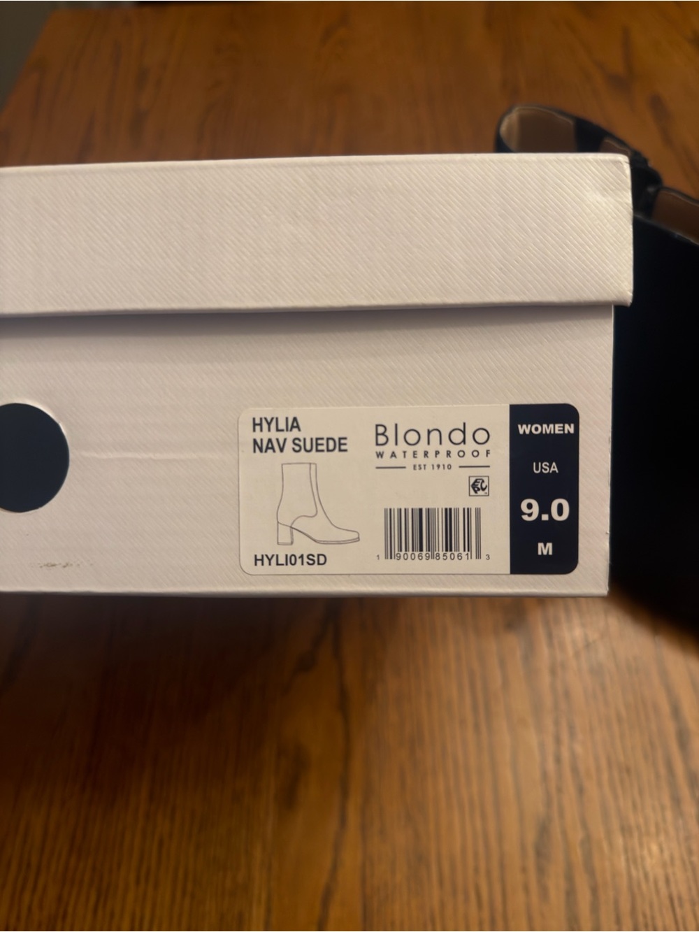 Blondo Hylia Waterproof Navy Suede Ankle Boots - Picture 4 of 4